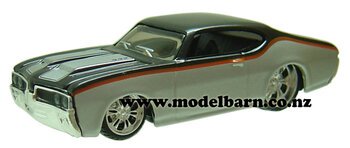 1/64 Oldsmobile Cutlass 442 Hot Rod (1969, grey & black)-oldsmobile-Model Barn