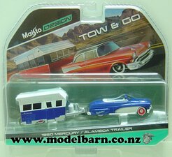 1/64 Mercury Convertible (1950, blue & white) & Alameda Caravan-mercury-Model Barn