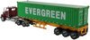 1/50 Western Star 4700 SB Prime Mover (red) with Semi Skeletal Trailer & "Evergreen" Container