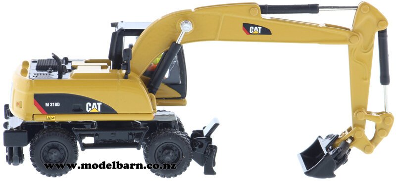 CAT M318D WHEEL EXCAVATOR HOスケール 85177 1:87 Cat® M318D Wheel Excavator — Diecast Masters America