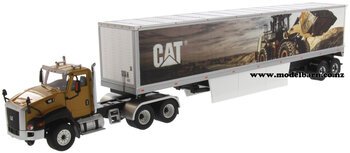 1/50 Caterpillar CT660 Prime Mover with CAT Mural Semi Box Trailer-other-truck-brands-Model Barn