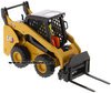 1/32 Caterpillar 272D3 Skid Steer Loader with Attachments