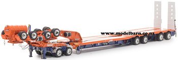 1/50 Drake 2x8 Dolly & 4x8 Low Loader Trailer (Orange & Blue)-trucks-and-trailers-Model Barn