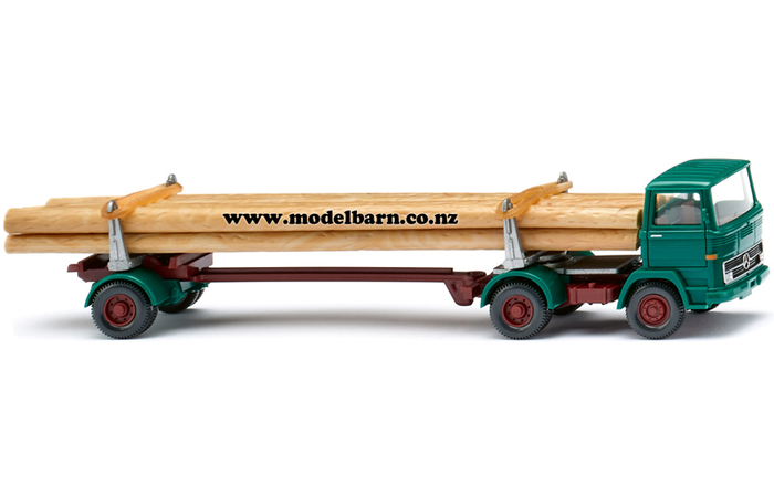 1/87 Mercedes LPS 1317 Prime Mover & Semi Log Trailer (green)