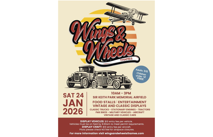 Wings & Wheels Thames January 24 2026
