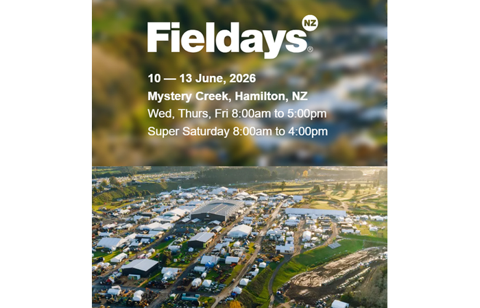 Mystery Creek Fieldays June 10, 11, 12, 13  2026