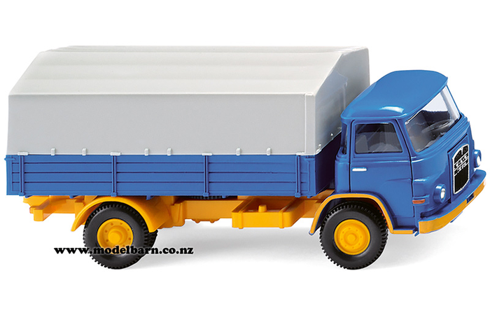 1/87 MAN 415 Covered Truck (blue, white & yellow)