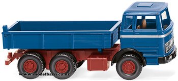 1/87 Mercedes 3-Axle Tip Truck (Azure Blue)-trucks-and-trailers-Model Barn
