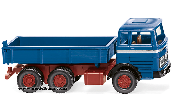 1/87 Mercedes 3-Axle Tip Truck (Azure Blue)