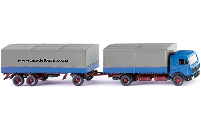 1/87 Mercedes NG Covered Truck & Trailer (Azure Blue)