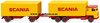 1/87 Scania 111 Box Truck & Trailer (yellow & red) "Scania"