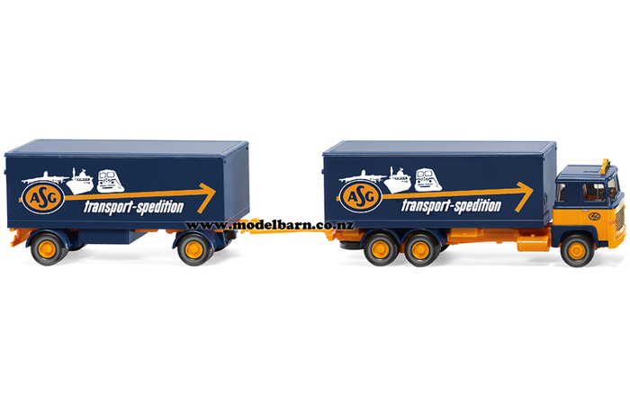 1/87 1/87 Scania 111 Box Truck & Trailer "ASG"