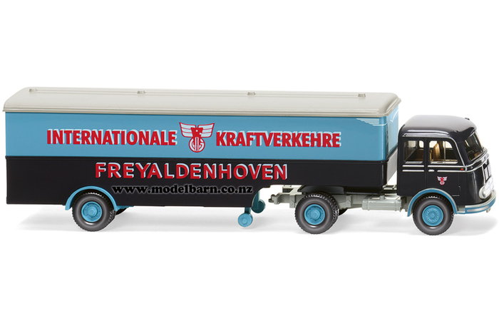 1/87 Mercedes Prime Mover & Semi Box Trailer "Freyaldenhoven"