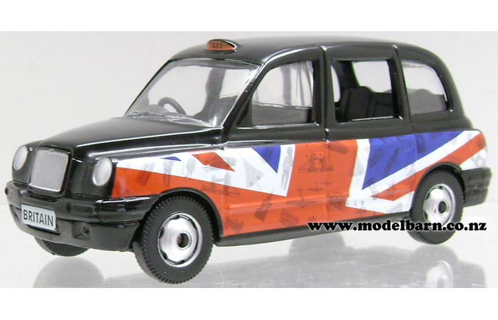 London Taxi (black, Union Jack) "Best of British"