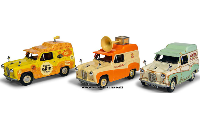 Austin A35 Van Collection (Cheese Please!, Top Bun, Spick & Spanmobile) "Wallace & Gromit"