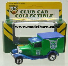 Ford Model A Van (78mm, green & blue) "Auckland Warriors"-ford-Model Barn