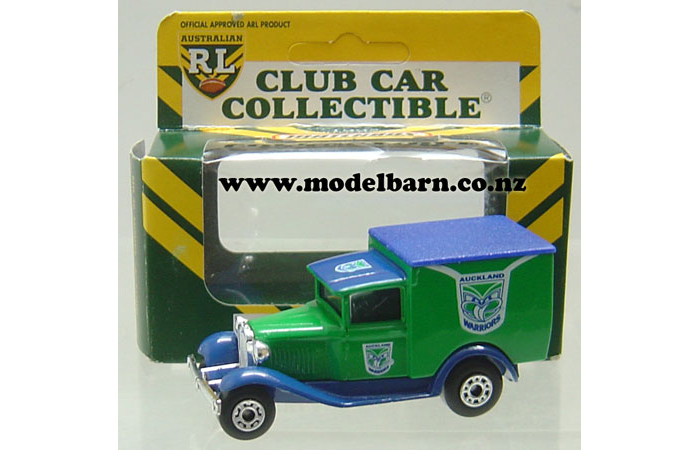 Ford Model A Van (78mm, green & blue) "Auckland Warriors"