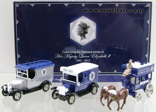 Ford Model T Van, Morris Van, Horse Drawn Bus "Queen Elizabeth II Diamond Jubilee"-austin-and-morris-Model Barn