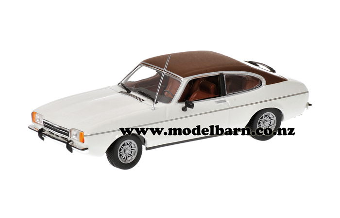 1/43 Ford Capri Mk II (1974, white & brown)