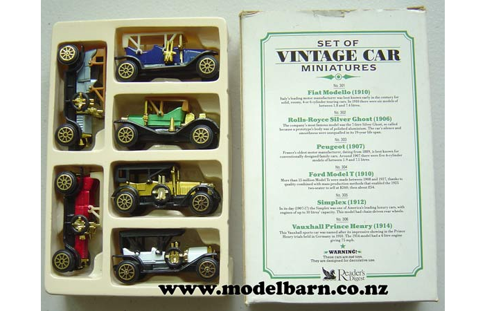 Vintage Car Miniatures Set of 6