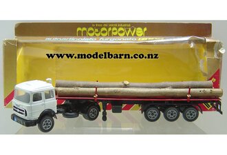 1/43 Fiat 170 & Log Semi-Trailer (white & red)-other-trucks-Model Barn