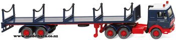 1/87 Mercedes 3850 Prime Mover & Semi Stanchion Trailer "Rheinkraft"-trucks-and-trailers-Model Barn