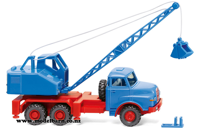 1/87 MAN Truck with Mounted Fuchs F301 Clamshell Excavator (Sky Blue)