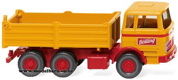 1/87 Mercedes 3-Axle Tip Truck (yellow) "Bolling"-trucks-and-trailers-Model Barn