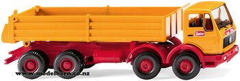 1/87 Mercedes NG 4-Axle Tip Truck (yellow & red) "Bolling"-trucks-and-trailers-Model Barn