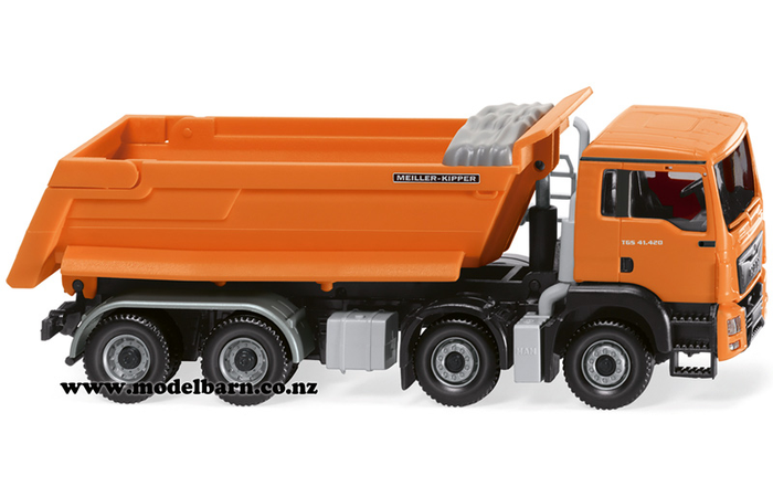 1/87 MAN TGS 41.420 Euro 6 4-Axle Tip Truck (orange) "Meiller-Kipper"