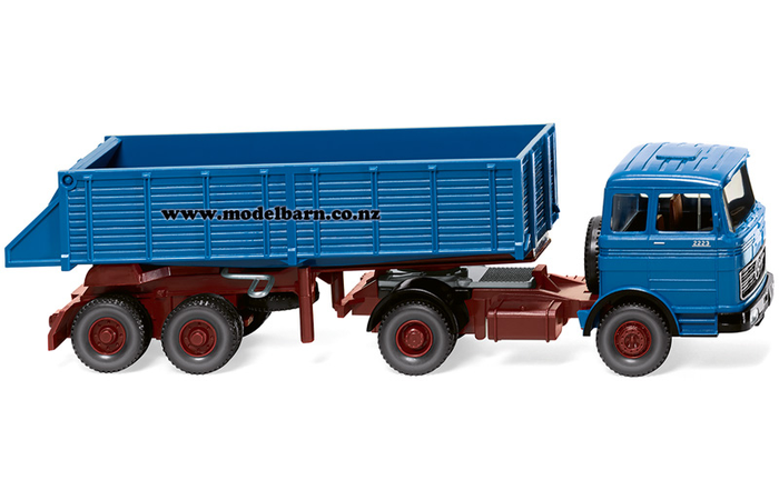 1/87 Mercedes 2223 Prime Mover with Semi Tip Trailer (Azure Blue)