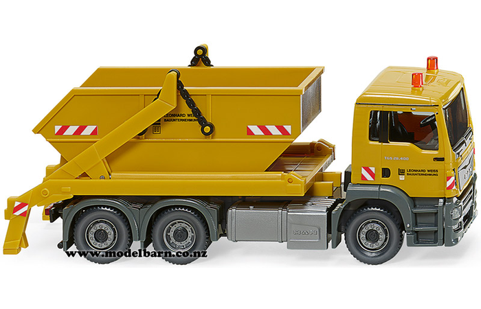 1/87 MAN TGS 28.400 Euro 6c 3-Axle Skip Truck "Leonhard Weiss"