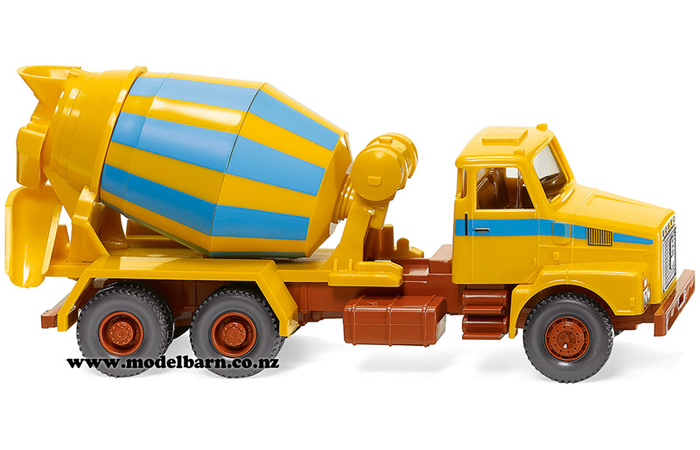 1/87 Volvo N10 3-Axle Concrete Mixer (Maize Yellow & light Blue)