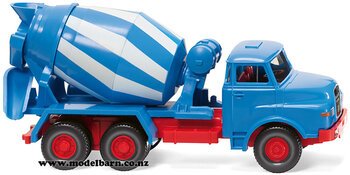 1/87 MAN 3-Axle Concrete Mixer (blue & white)-trucks-and-trailers-Model Barn