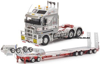 1/50 Kenworth K200 with Drake 2x8 Dolly & 4x8 Swingwing Low Loader Trailer Combo "Bowers Heavy Haulage"-trucks-and-trailers-Model Barn