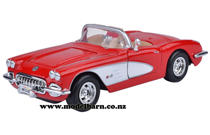 1/24 Chev Corvette Convertible (1959, red & white)