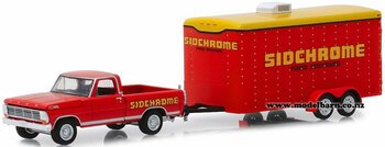 1/64 Ford F-100 Pick-Up (1967) & Enclosed Car Trailer "Sidchrome"-vehicles-Model Barn
