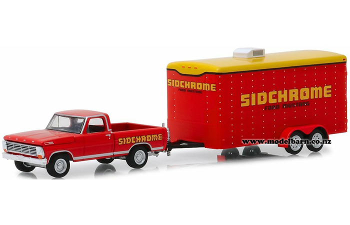 1/64 Ford F-100 Pick-Up (1967) & Enclosed Car Trailer "Sidchrome"