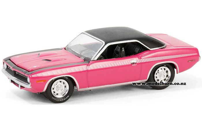 1/64 Plymouth Cuda (1970, pink & black)