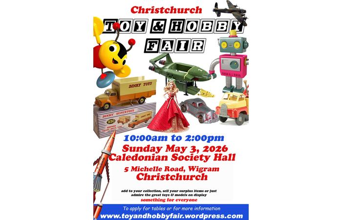Christchurch Toy & Hobby Fair May 3 2026