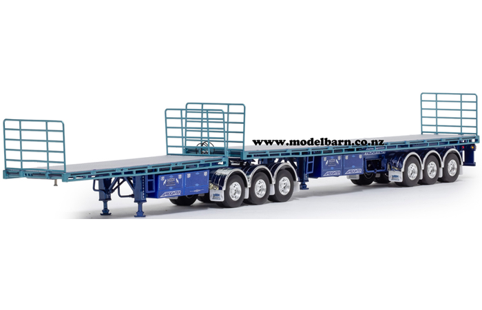 1/50 Freighter Flat Top B-Double Trailer Set "Mactrans Heavy Haulage"