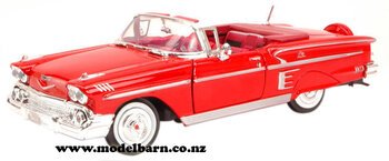 1/24 Chev Impala Convertible (1958, red)-chevrolet-and-gmc-Model Barn