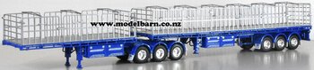 1/50 Freighter Flat Top B-Double Trailer Set "Mainfreight"-trucks-and-trailers-Model Barn