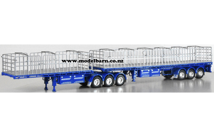1/50 Freighter Flat Top B-Double Trailer Set "Mainfreight"
