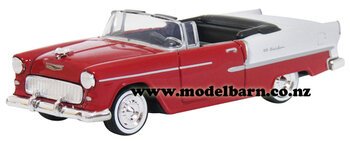 1/43 Chev Bel Air Convertible (1955, red & white)-chevrolet-and-gmc-Model Barn