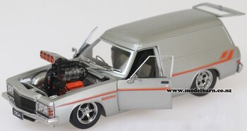 1/24 Holden HZ Panel Van Custom Supercharged (silver)-vehicles-Model Barn