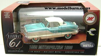 1/18 Nash Metropolitan 1500 (turquoise & white)-other-vehicles-Model Barn