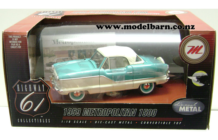 1/18 Nash Metropolitan 1500 (turquoise & white)