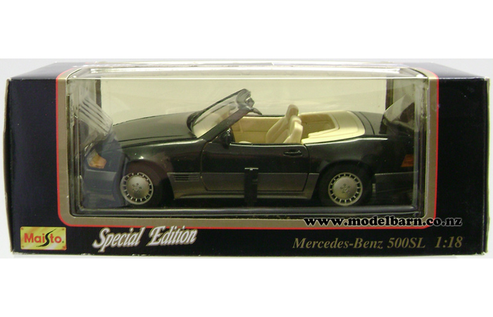 1/18 Mercedes 500SL Convertible (1989, gunmetal gey)