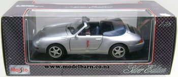 1/18 Porsche 911 Carrera Cabriolet (1994, silver)-porsche-Model Barn